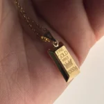 پلاک طلا طرح شمش - تصویر 2