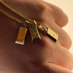 پلاک طلا طرح شمش - تصویر 3